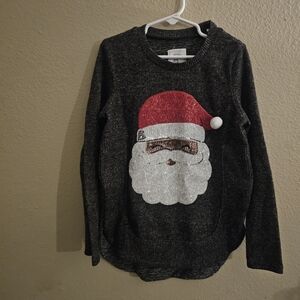 Festive Santa Crewneck Sweater - Black